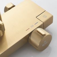 Душевая система Rose R18G с термостатом Золото матовое арт-R1896G — фото 4, Душевые стойки