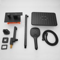 Душевая система Rose R28H Черная матовая арт-R2835H — фото 5, Встраиваемые душевые комплекты