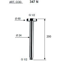 Кронштейн для верхнего душа Remer Minimal Хром арт-347N20 — фото 2, Кронштейны для верхнего душа