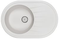 Granula-, кухонная мойка, СтандАРТ кварц арт-7601, БЕЛЫЙ — фото 1, Кухонные мойки