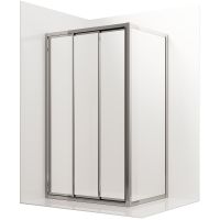 Душевой уголок Ambassador Forsa 100х100 профиль Хром стекло прозрачное арт-17021101NX-100NX — фото 1, Квадратные душевые уголки