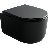 Унитаз Ceramicanova Ulma подвесной Черный матовый с сиденьем Микролифт арт-CN4006TMB — фото 1, Подвесные унитазы