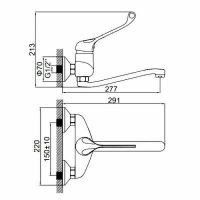 Смеситель для кухни Ledeme H79 4679L Хром арт-521318 — фото 4, Смесители для кухни