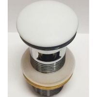 Донный клапан CeramaLux click-clack Белый матовый арт-RD028MW — фото 1, Донные клапаны