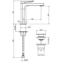 Смеситель для раковины Gattoni Soffio Темный никель шлифованный арт-8140/81DS — фото 2, Смесители для раковины