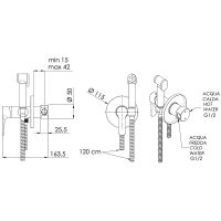 Гигиенический душ со смесителем Remer Winner Хром арт-W65W — фото 2, Гигиенические души