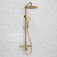 Душевой комплект с термостатическим смесителем арт-A188.263.207.PG Thermo — фото 1, Душевые стойки