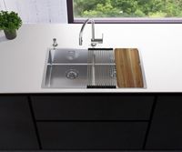 Мойка для кухни NOX 80 BRS 762x440x200 в комплекте с интегрированным сифоном арт-1149928.0 — фото 4, Кухонные мойки