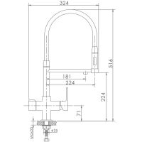Смеситель для кухни Haiba Хром Черный арт-HB76854 — фото 3, Смесители для кухни
