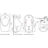 Товар: Писсуар Laguraty Sensor подвесной Белый арт-310 - фото 3 Писсуар Laguraty Sensor подвесной Белый арт-310 — фото 3, Писсуары