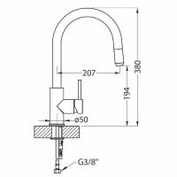 Смеситель для кухни Alveus Delos-P Chr Хром арт-1129021 — фото 2, Смесители для кухни