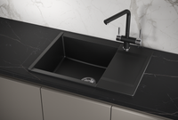 Granula-ES-, кухонная мойка, кварц, ESTETICA арт-7003, ТУРМАЛИН — фото 1, Кухонные мойки