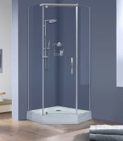 Душевой уголок Alex Baitler 100х100 профиль Хром стекло тонированное арт-AB245-100 — фото 8, Душевые уголки трапеция