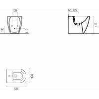 Биде GSI Pura Белое арт-8869111 — фото 3, Биде напольные