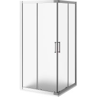 Душевой уголок Good Door Latte CR-90-G-WE 90x90 профиль Белый стекло Grape арт-ЛА00020 — фото 1, Квадратные душевые уголки