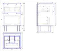 Товар: Тумба Q PLUS, 55 см, подвесная/напольная, 2 ящика, с опорами, белый глянец арт-99.0008 - фото 6 Тумба Q PLUS, 55 см, подвесная/напольная, 2 ящика, с опорами, белый глянец арт-99.0008 — фото 6, Тумбы под раковину