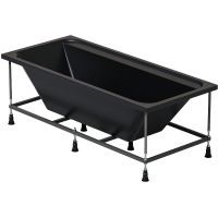 Акриловая ванна Corpa Nera Bellini 180x80 Черная матовая без гидромассажа арт-CN05032BLM — фото 5, Акриловые ванны