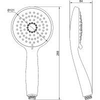 Ручной душ Swedbe Calypso Хром арт-5016 — фото 2, Лейки для душа