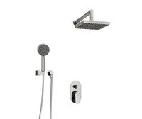 Встраиваемый комплект для душа с верхней душевой насадкой и лейкой арт-A14028 — фото 2, Встраиваемые душевые комплекты