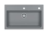 Мойка для кухни ALVEUS GRANITAL ATROX 40 CONCRETE - G81 790 X 500 1X в комплекте с сифоном 1132823, арт-1140446.0 — фото 1, Кухонные мойки