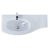 Стеклянная раковина левосторонняя CEZARES Extra Bianco арт-82409 — фото 2, Раковины встраиваемые сверху