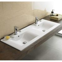 Раковина CeramaLux 121 Белая арт-YJ809-120 — фото 1, Раковины встраиваемые сверху