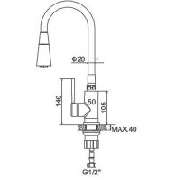 Смеситель для кухни Accoona Хром Зеленый арт-A9890K-1 — фото 2, Смесители для кухни