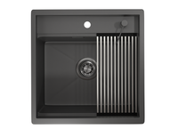 Товар: Granula-KS-, стальная кухонная мойка KITCHEN SPACE арт-5051, ГРАФИТ МАТОВЫЙ - фото 2 Granula-KS-, стальная кухонная мойка KITCHEN SPACE арт-5051, ГРАФИТ МАТОВЫЙ — фото 2, Кухонные мойки