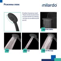 Товар: Душевая система Milardo Rora Черная матовая арт-RORBL4FM06 - фото 2 Душевая система Milardo Rora Черная матовая арт-RORBL4FM06 — фото 2, Душевые стойки