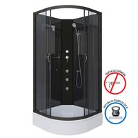 Душевая кабина Niagara Classic NG-6501-14BKG (90х90х200) средний поддон(26см),черный,стекло тонирова арт-65011434BKG — фото 3, Душевые кабины