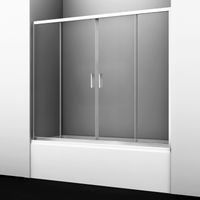 Lippe Стеклянная шторка на ванну арт-45S02-170 — фото 1, Шторки для ванной раздвижные