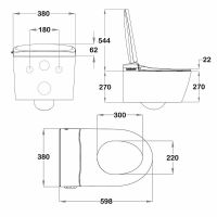 Унитаз биде Swedbe Smart подвесной c сиденьем Микролифт арт-0505 — фото 2, Умные унитазы
