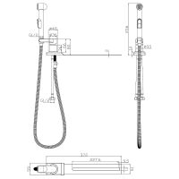 Гигиенический душ со смесителем Rossinka Хром арт-X25-56 — фото 2, Гигиенические души