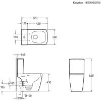 Унитаз компакт Ambassador Kingston с бачком и сиденьем Микролифт арт-147K19002RS — фото 5, Напольные унитазы