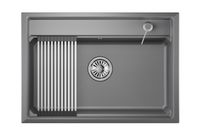 Granula-KS-, кухонная мойка, кварц арт-7301, АЛЮМИНИУМ — фото 1, Кухонные мойки