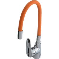 Смеситель для кухни Melodia della vita Ostessa Хром Оранжевый арт-MDV40615Orange — фото 5, Смесители для кухни