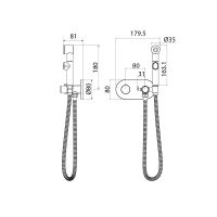 Гигиенический душ со смесителем Iddis Axes Хром арт-AXESBRBi08 — фото 3, Гигиенические души