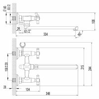 Товар: Смеситель для ванны Lemark Contour универсальный Хром арт-LM7451C - фото 2 Смеситель для ванны Lemark Contour универсальный Хром арт-LM7451C — фото 2, Смеситель для ванны