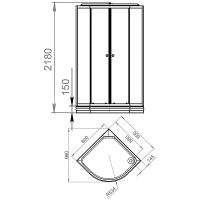 Душевая кабина Melodia della vita Classica 80x80 без гидромассажа арт-MB01018 — фото 2, Душевые кабины