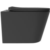 Товар: Унитаз Aqueduto Cone Plus подвесной Черный матовый с сиденьем Микролифт арт-CONT0240 - фото 2 Унитаз Aqueduto Cone Plus подвесной Черный матовый с сиденьем Микролифт арт-CONT0240 — фото 2, Подвесные унитазы