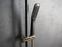 Душевая система Laguraty Черный Золото арт-7000AX — фото 6, Душевые стойки