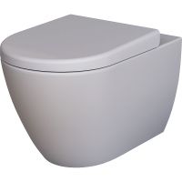 Унитаз Ambassador Queen подвесной Серый матовый без сиденья арт-113T20301R — фото 1, Подвесные унитазы