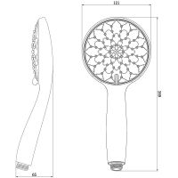Ручной душ Lemark Хром арт-LM8121C — фото 2, Лейки для душа