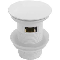 Донный клапан CeramaLux click-clack Белый матовый арт-RD001MW — фото 1, Донные клапаны