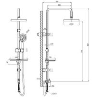 Душевая система ESKO ST 1010 Хром арт-ST1010 — фото 3, Душевые стойки
