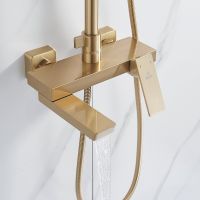 Товар: Душевая система Rose R18G Золото матовое арт-R1836G - фото 6 Душевая система Rose R18G Золото матовое арт-R1836G — фото 6, Душевые стойки