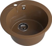 GRANFEST Мойка RONDO 480 1-чаша D-475мм терракот арт.GF- арт-R-480 терракот — фото 1, Кухонные мойки
