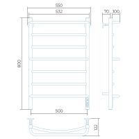 Товар: Электрический полотенцесушитель Larusso Евромикс КС П7 500х800 Белый арт-4670078536471 - фото 2 Электрический полотенцесушитель Larusso Евромикс КС П7 500х800 Белый арт-4670078536471 — фото 2, Электрические полотенцесушители