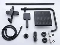 Душевая система Bond Черная матовая арт-B01-9488 — фото 8, Душевые стойки