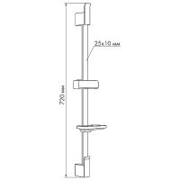 Душевая штанга Melodia della vita Luxe Moderno Черная матовая арт-MKP25002C_bk — фото 2, Штанги для душа